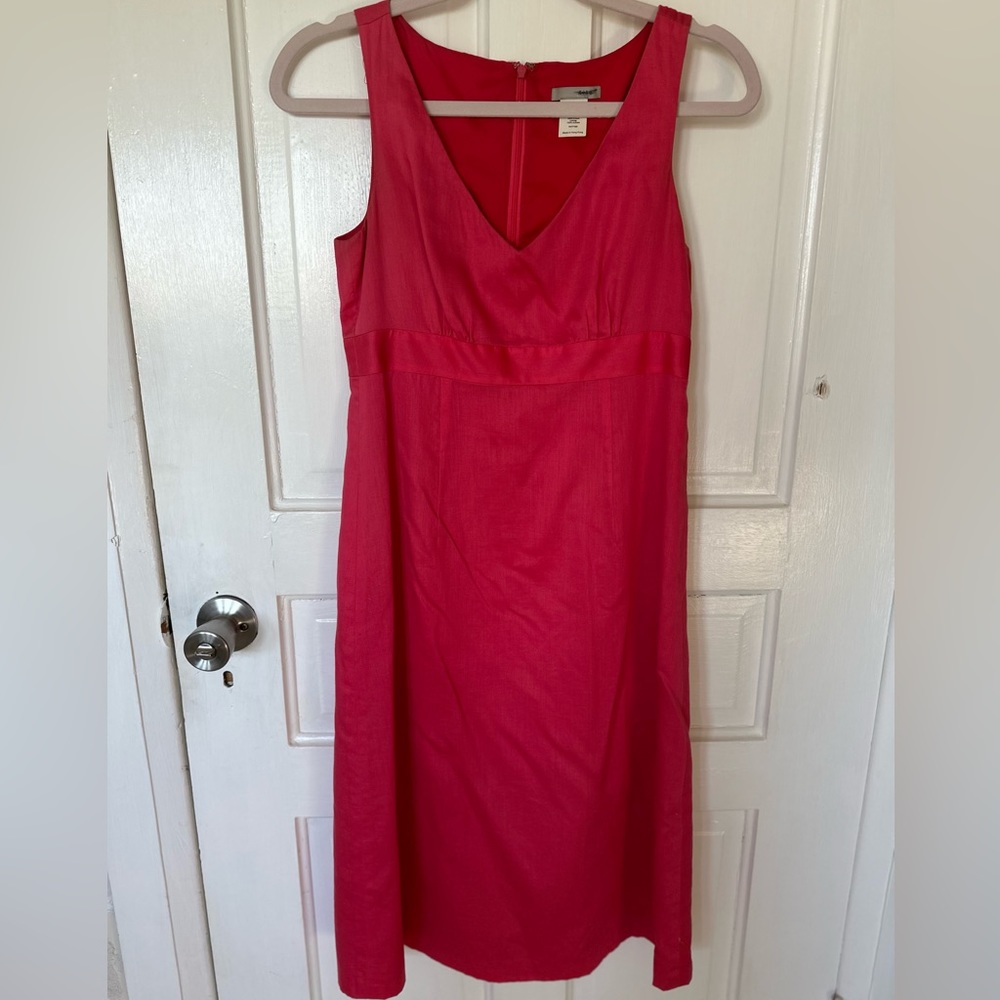 JCREW PINK XS 100%cotton spring garden dress